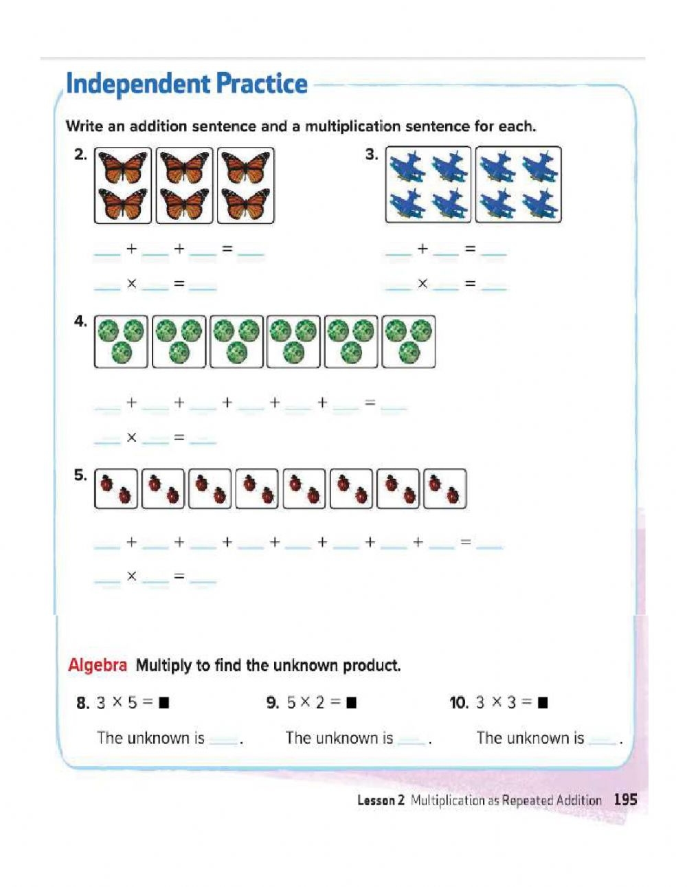 Repeated Addition Multiplication Worksheets Multiplication Worksheets