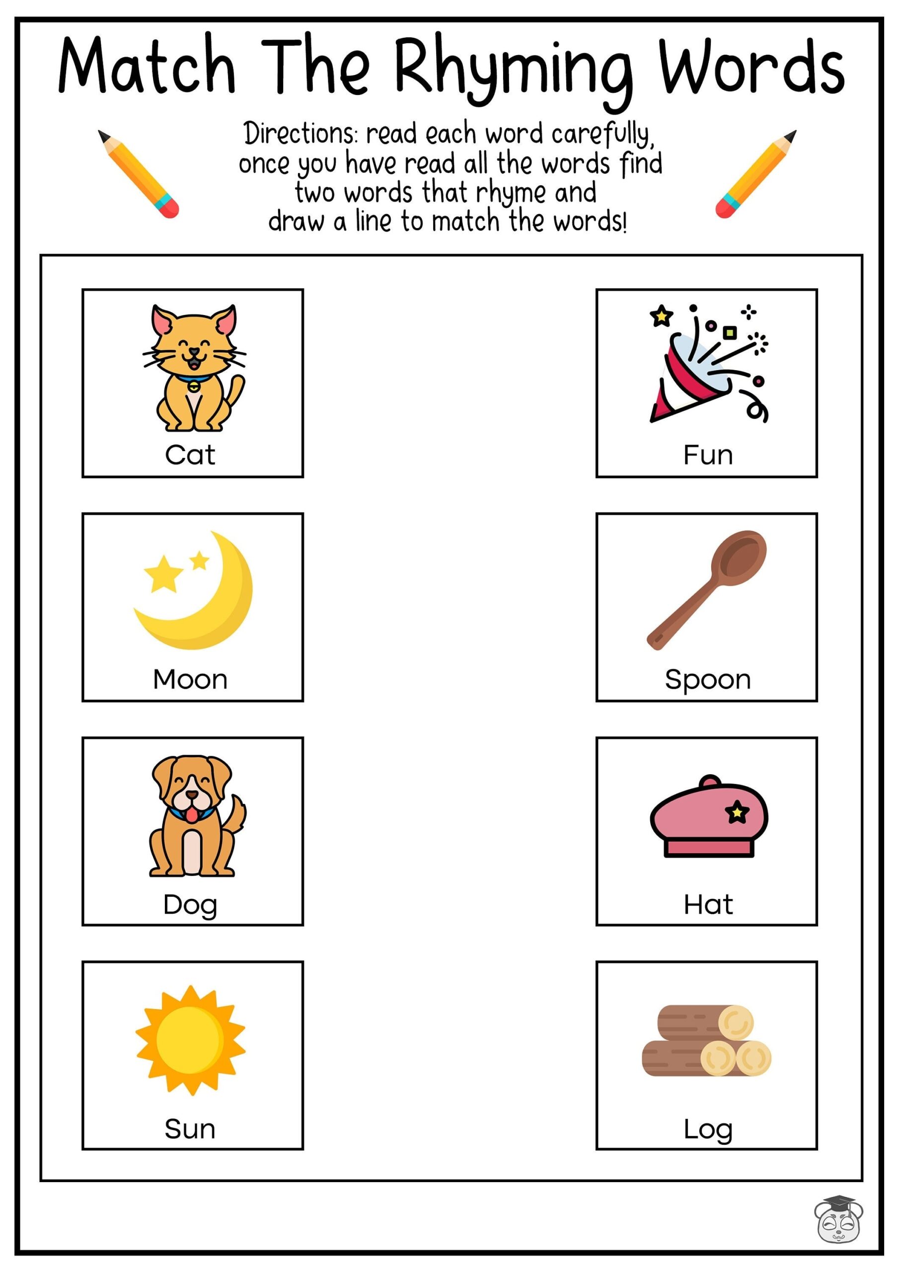 Rhyming Word Printable Worksheets Preschool Coloring Printables Rhyming Word Printable Worksheets Preschool Coloring Printables