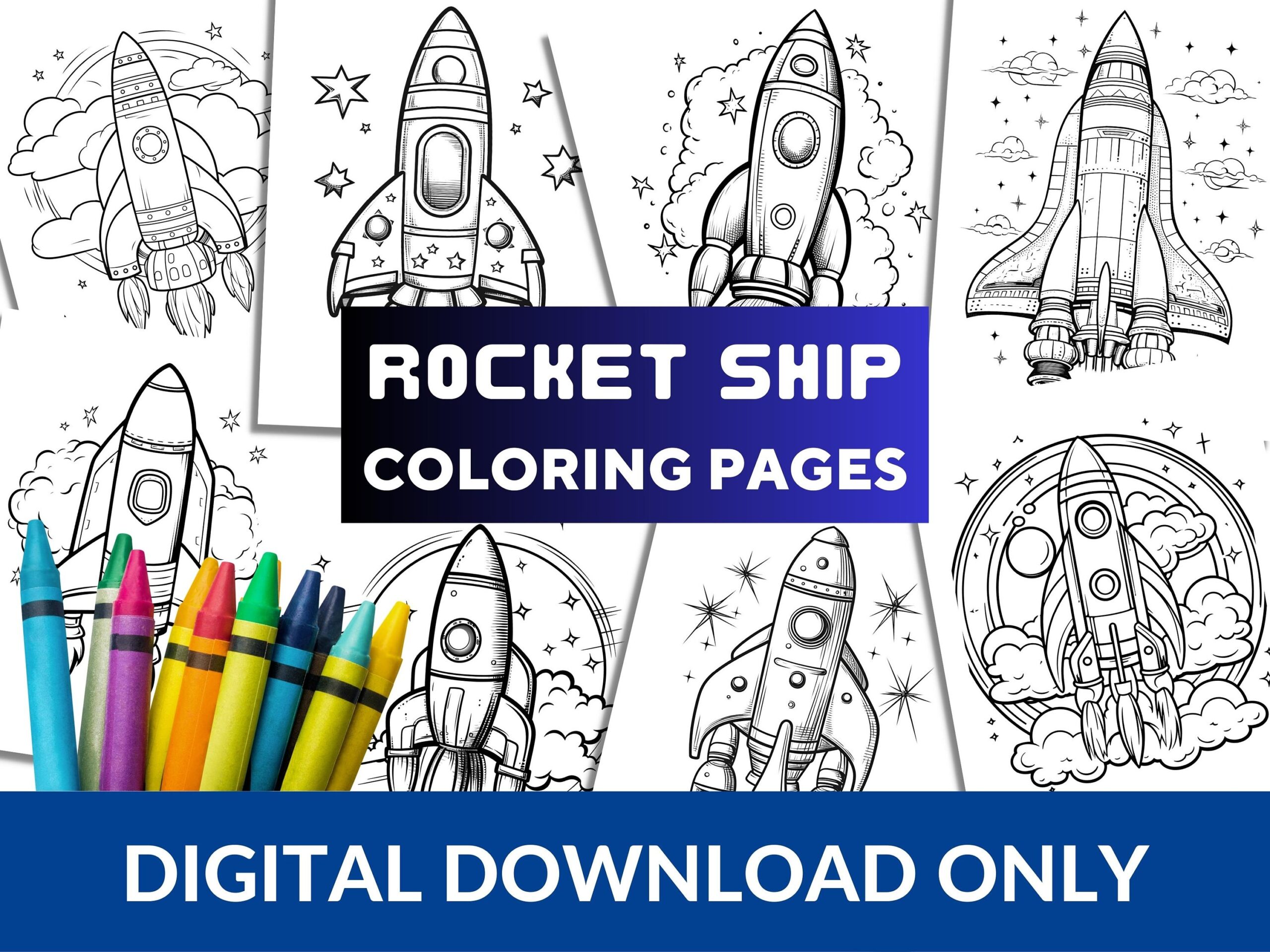 Rocket Ship Coloring Pages 2025 