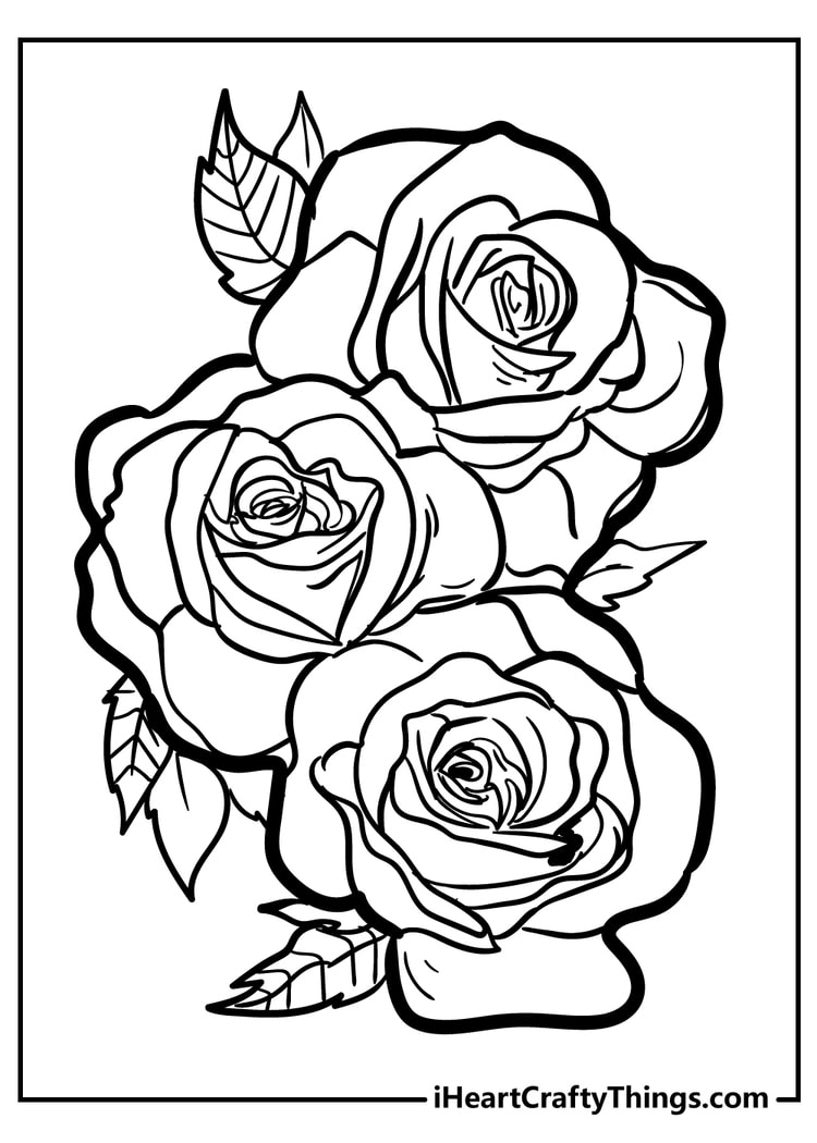 Rose Coloring Pages
