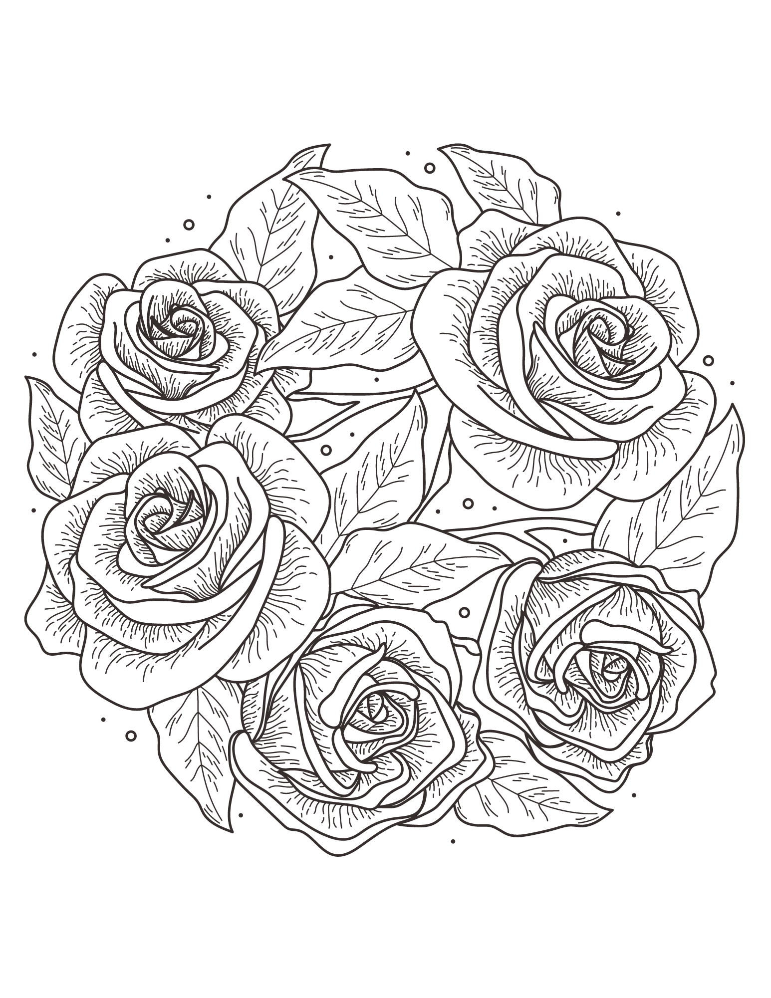 Rose Printable Coloring Pages 2025 Rose Printable Coloring Pages 2025