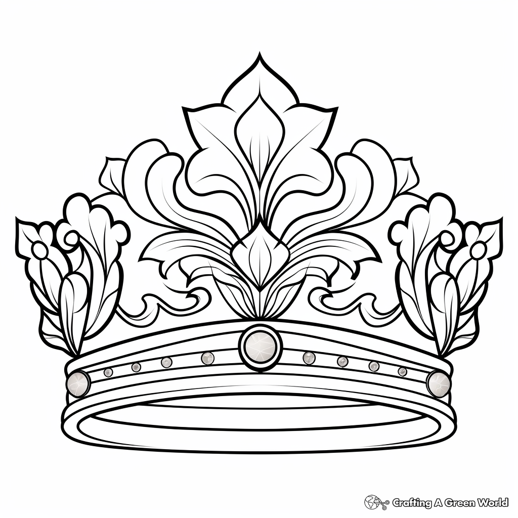 Royal Crown Coloring Page A Royal Crown