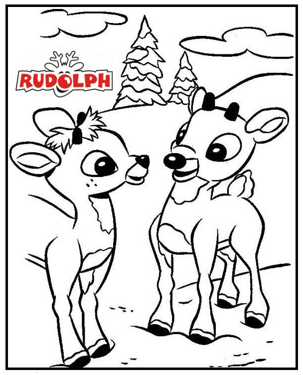 rudolph coloring pages