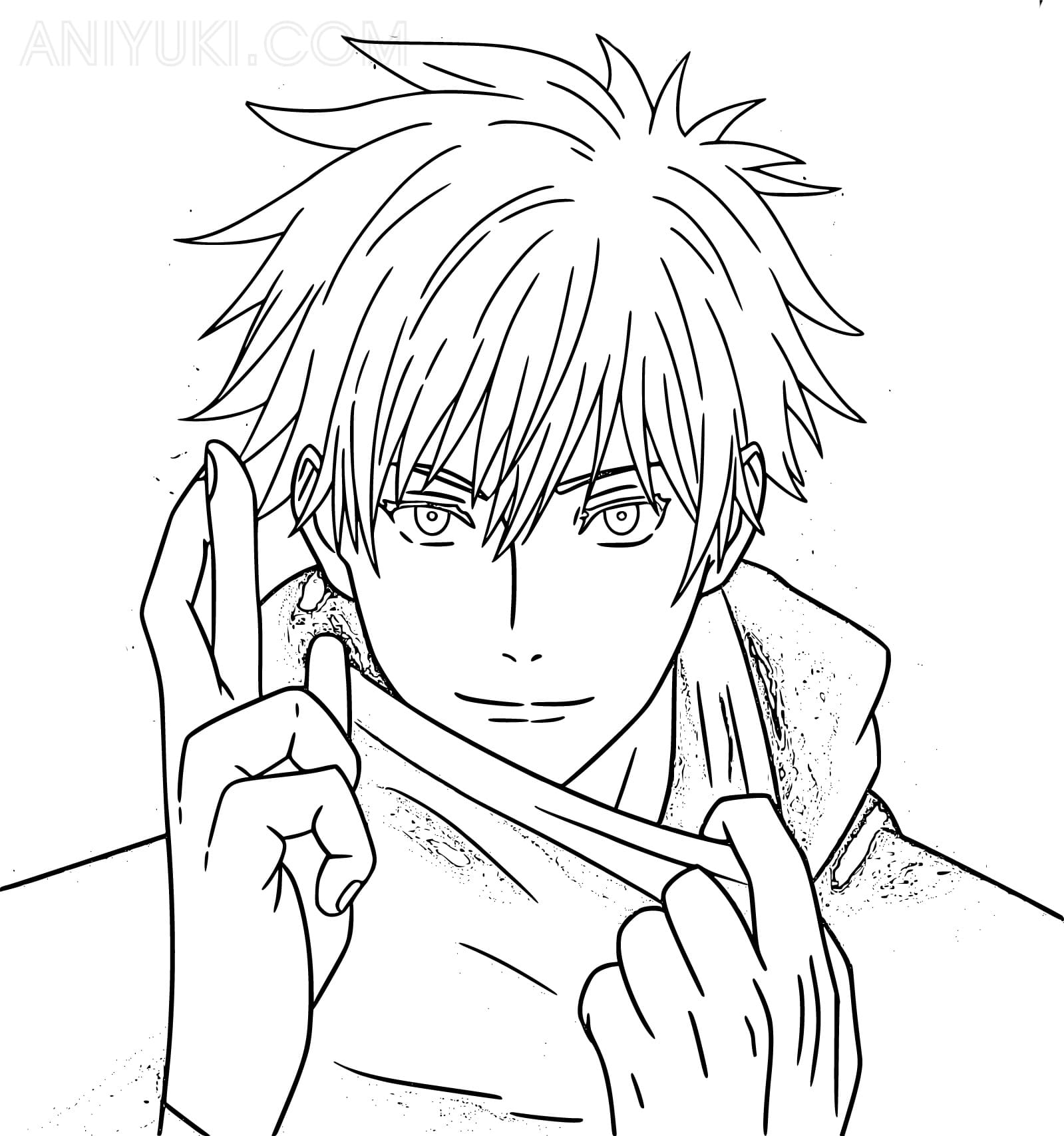 Satoru Gojo Coloring Pages AniYuki Anime Portal