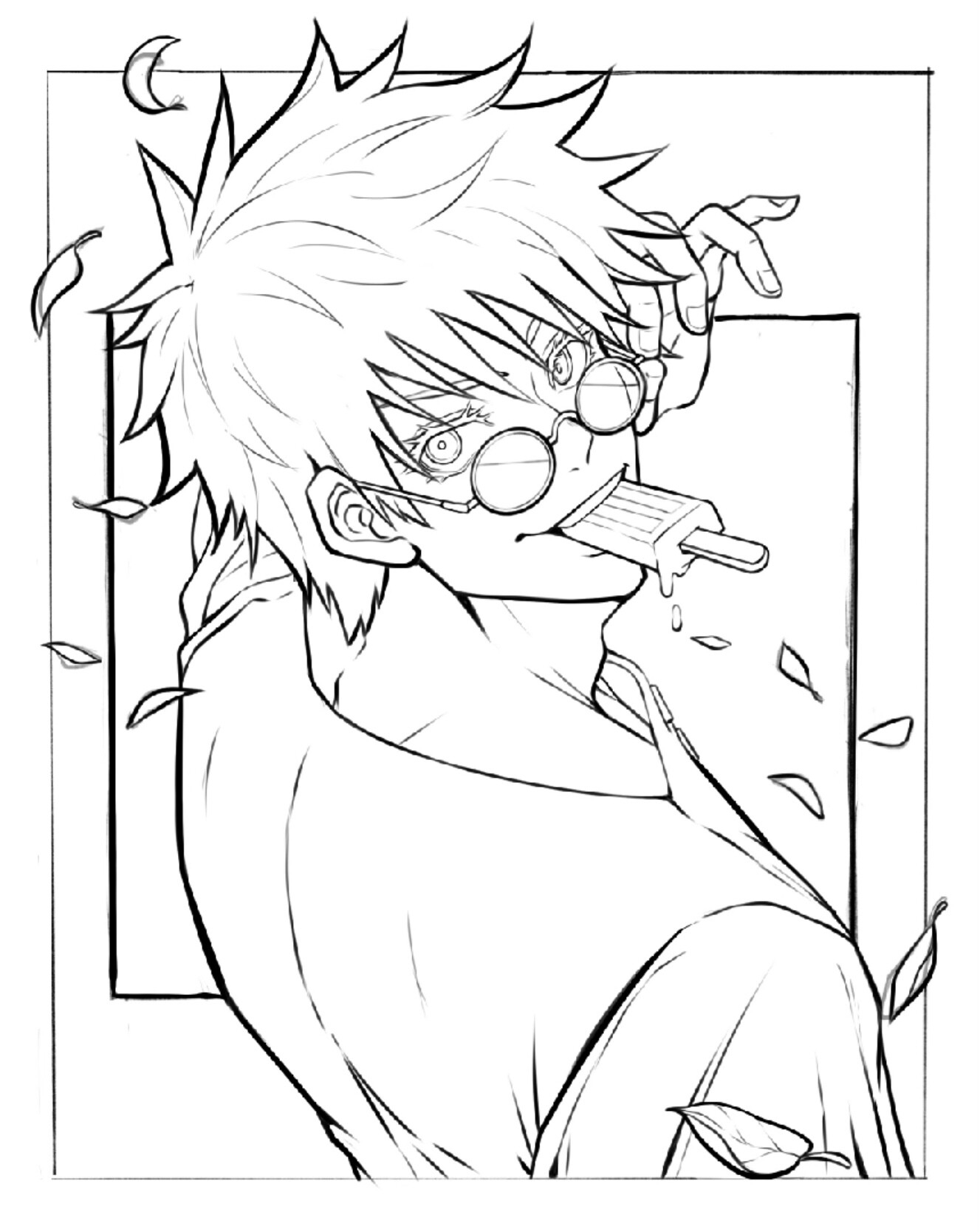 Satoru Gojo Coloring Pages Coloring Nation