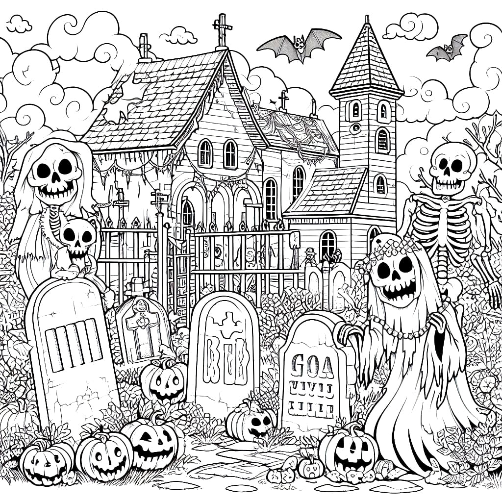 Scary Coloring Pages ColoringLib