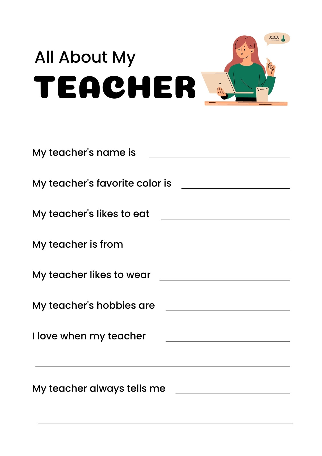 School Worksheets For Teachers School Worksheets For Teachers