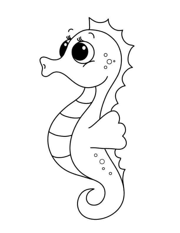 coloring pages of seahorses