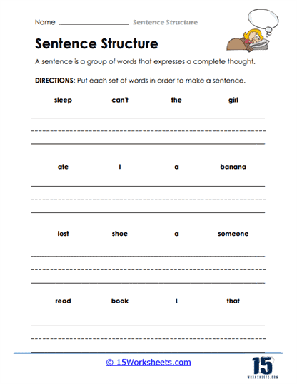 Sentence Building Worksheets Infoupdate Sentence Building Worksheets Infoupdate
