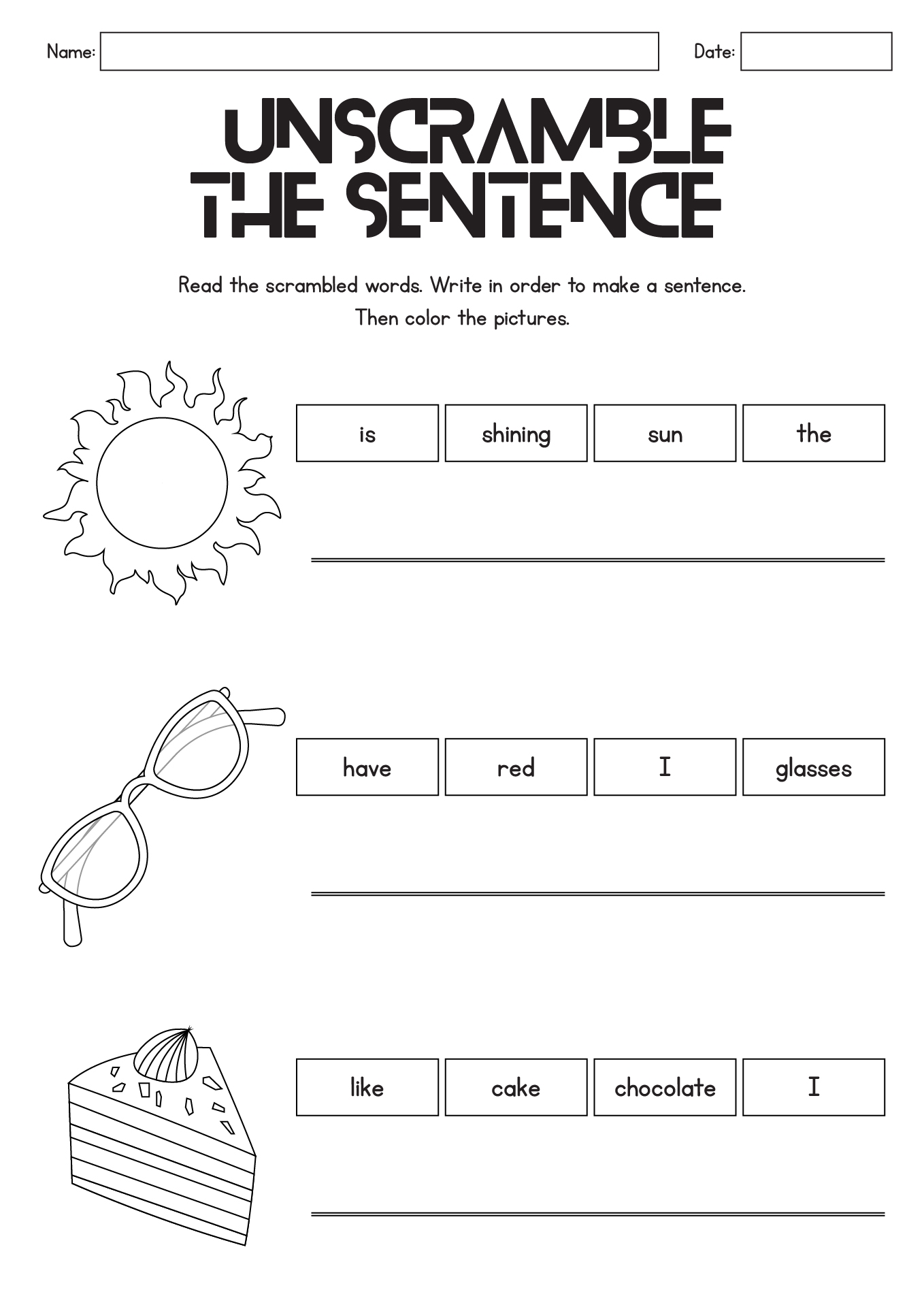 Sentence Formation Worksheets For Kindergarten Infoupdate Sentence Formation Worksheets For Kindergarten Infoupdate
