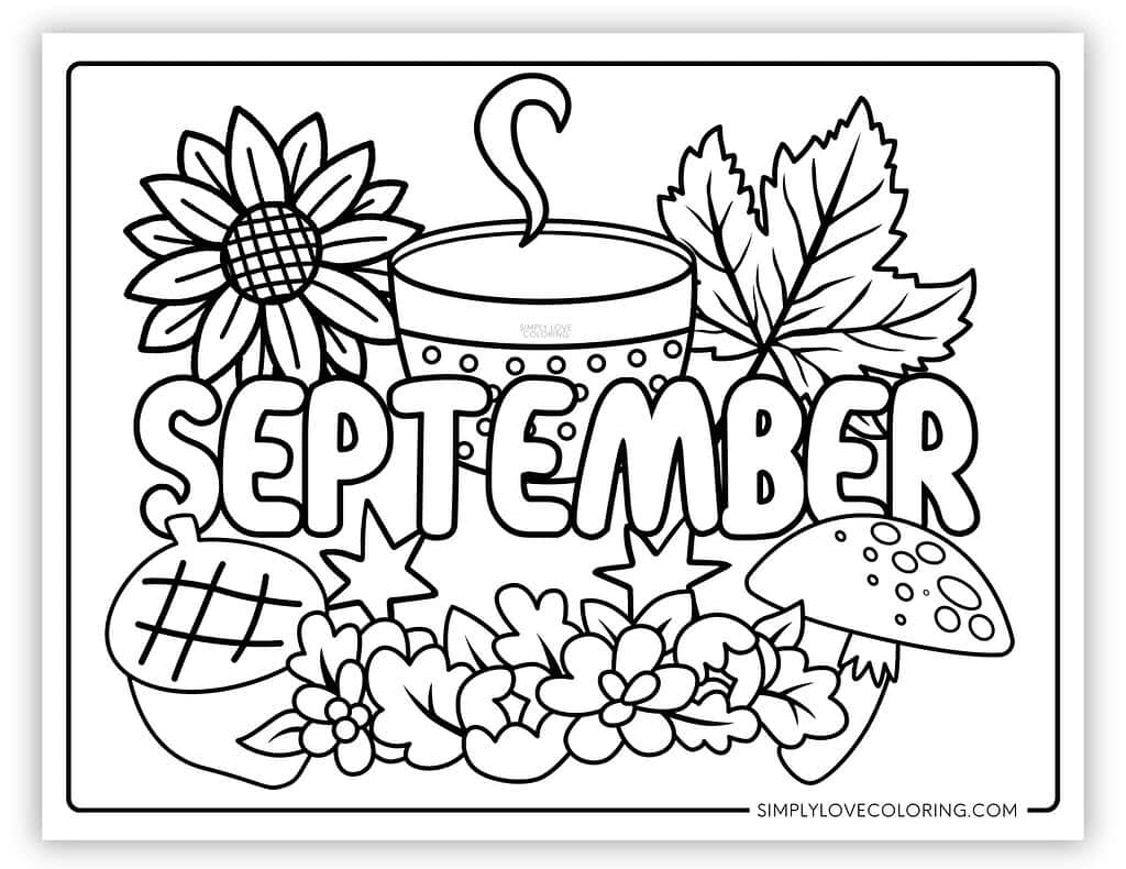 September Coloring Pages Free PDF Printables Simply Love Coloring