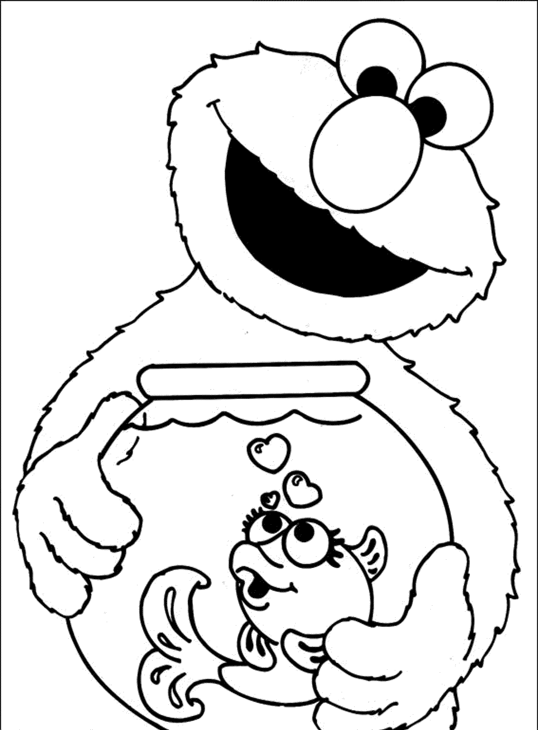 elmo coloring page