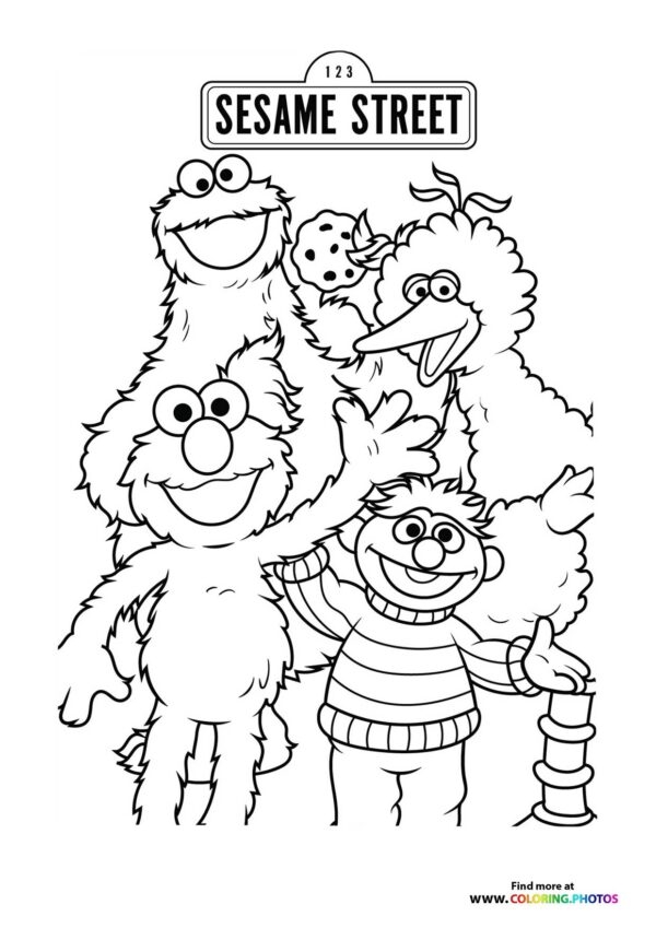 Sesame Street Coloring Pages For Kids