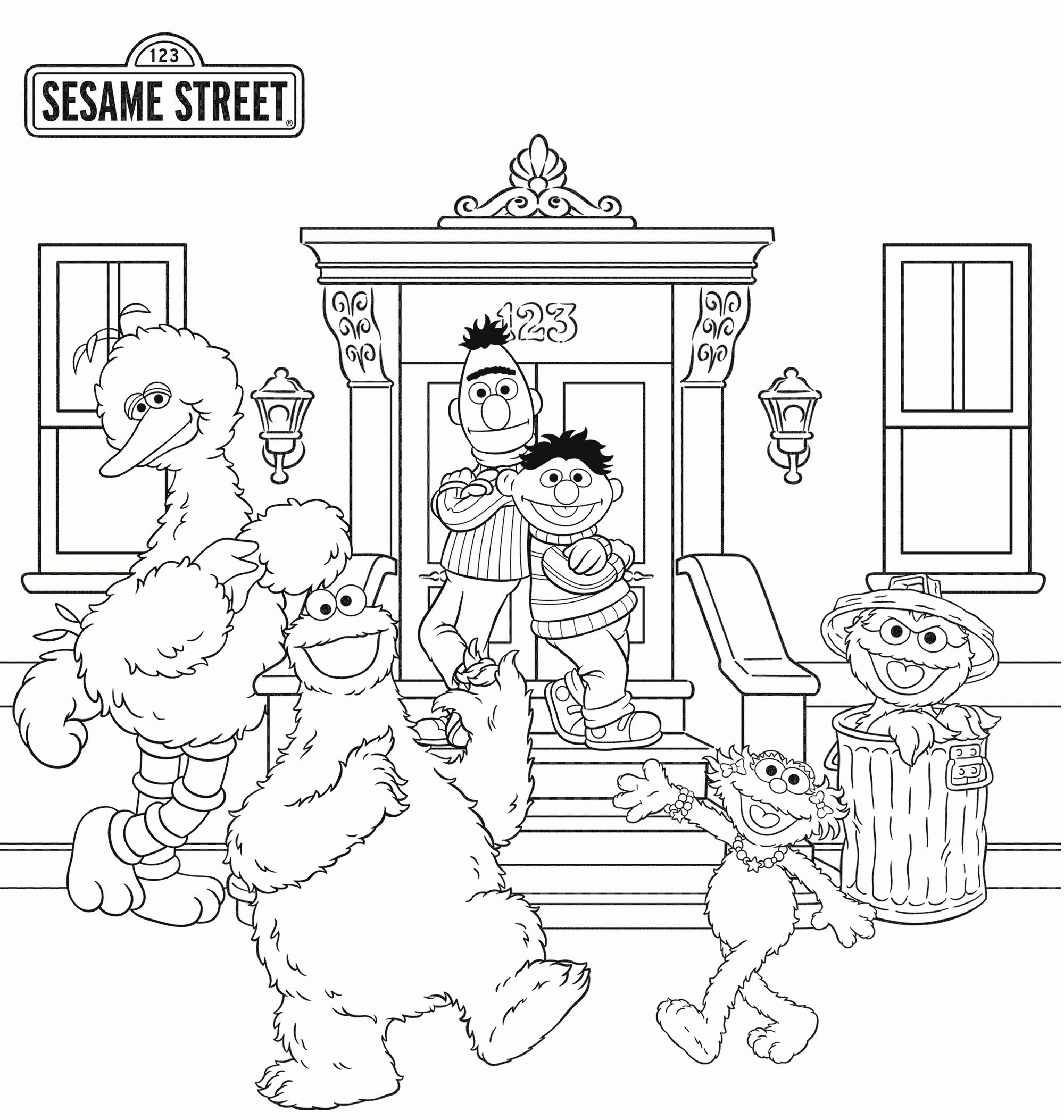 Sesame Street Coloring Pages Printable Coloring Pages FREE