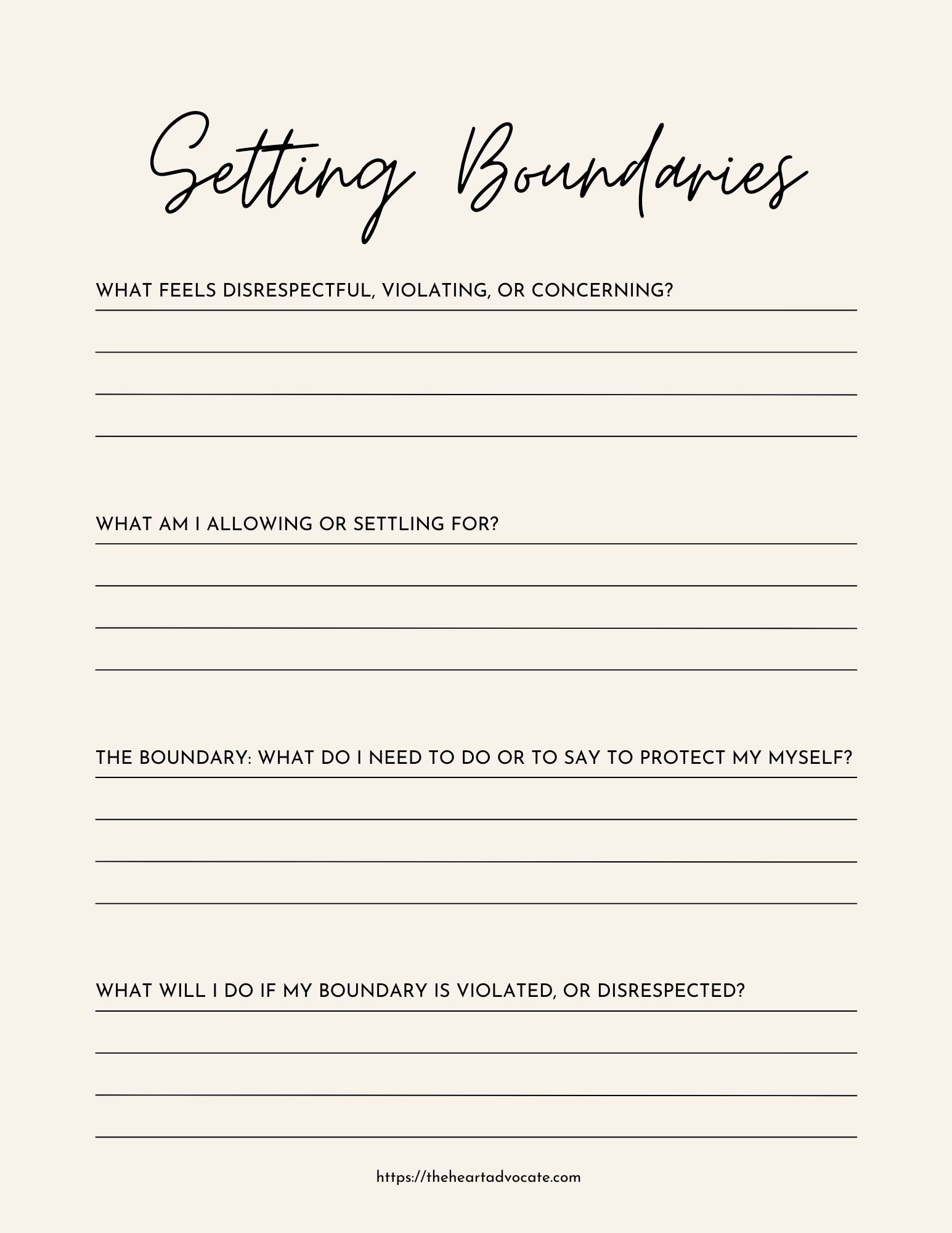 personal boundaries worksheet personal boundaries worksheet