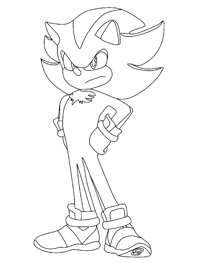 shadow sonic coloring page shadow sonic coloring page