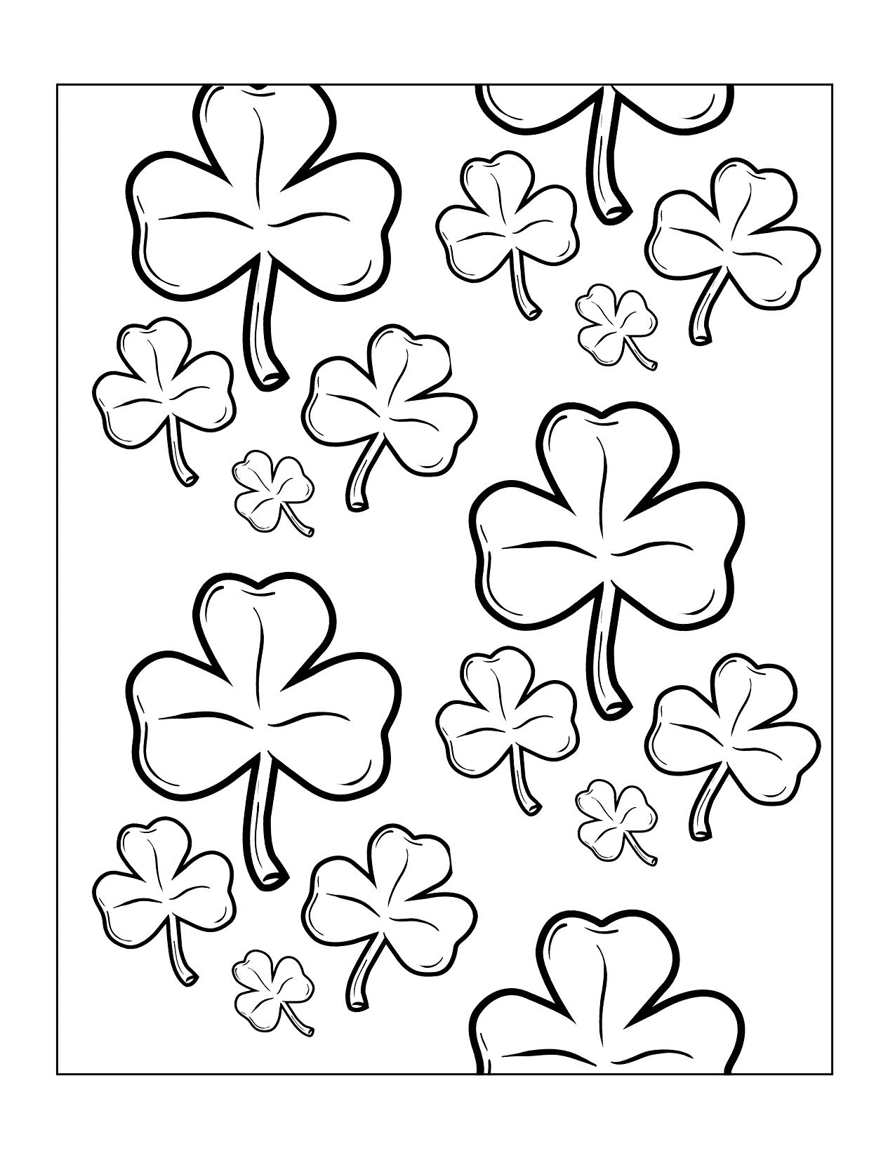 Shamrock Coloring Pages Printable Coloring Pages FREE