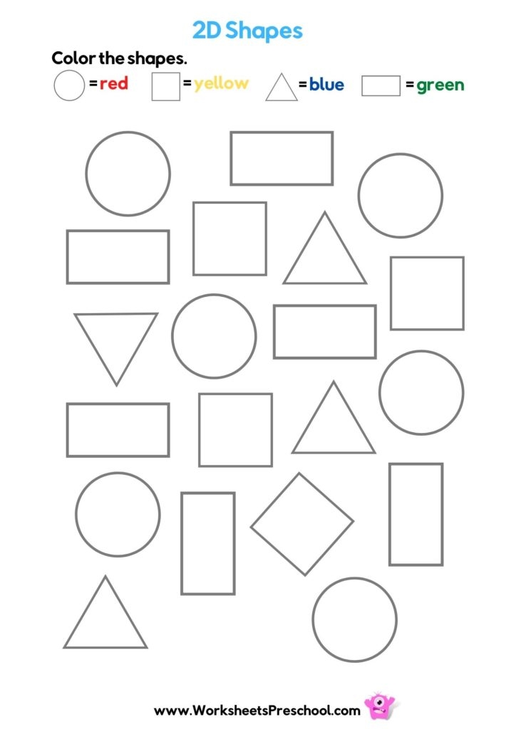 Shapes For Preschool 4 Free Worksheets PDF Printables