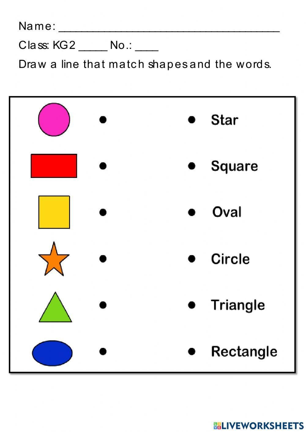 shapes worksheets kindergarten