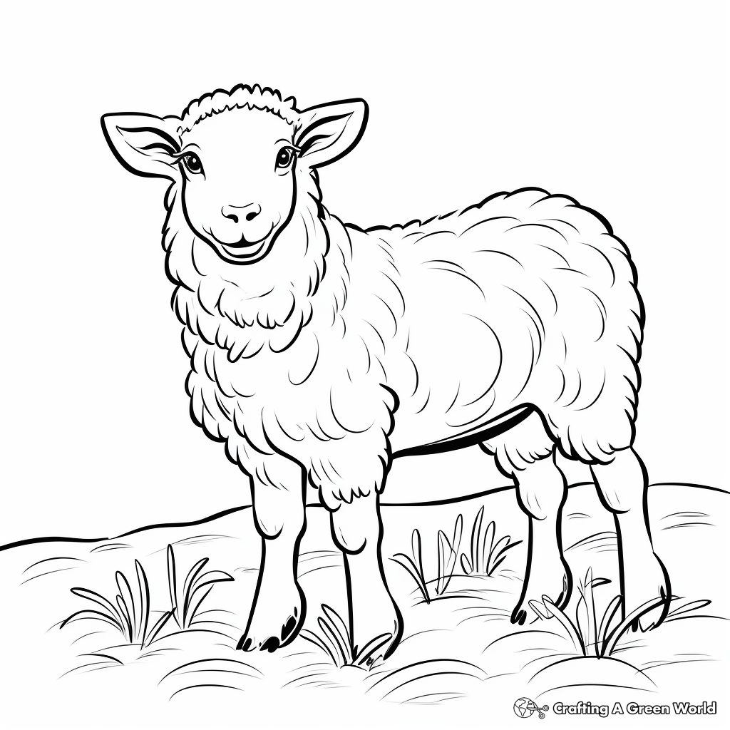 Sheep Coloring Pages Free Printable 