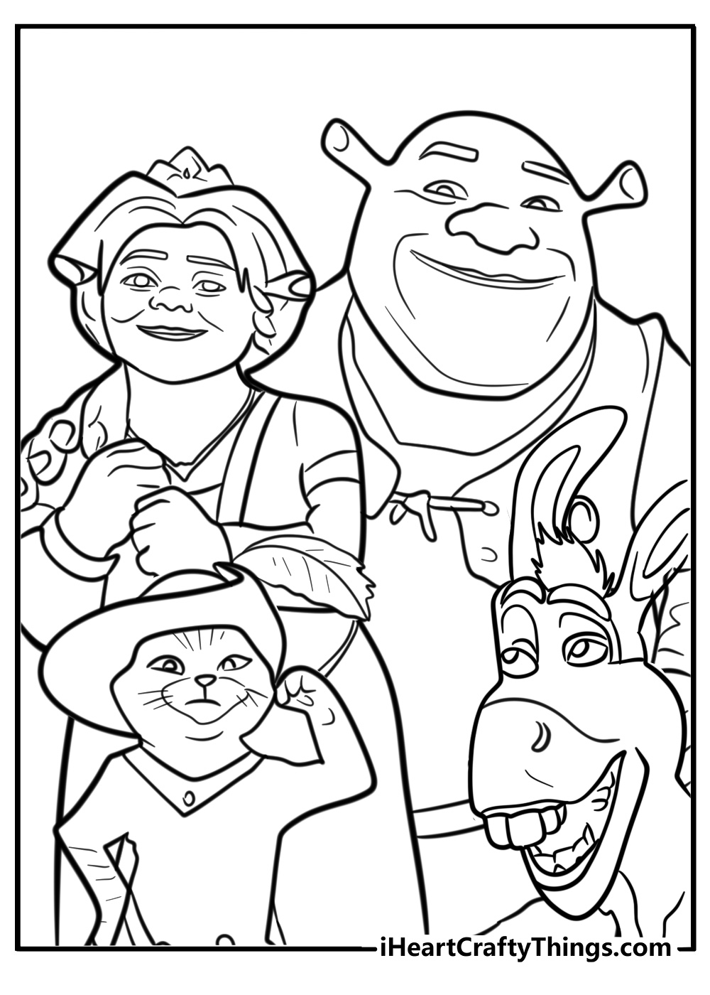 Shrek Coloring 34 Shrek Coloring Pages Free PDF Printables 