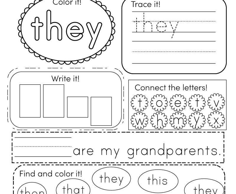 Sight Word Worksheets Free Printable Sight Word Worksheets Free Printable