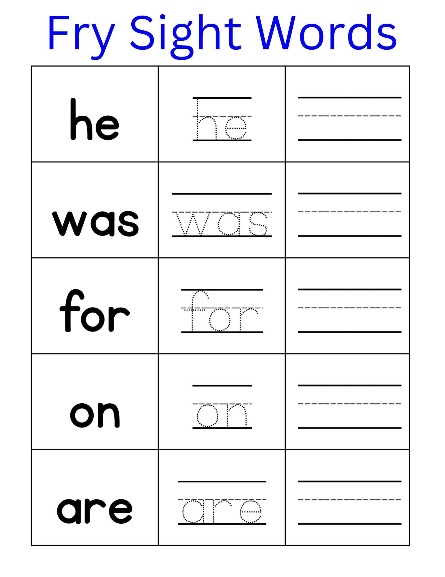 Sight Words Worksheets Kindergarten Sight Words Practice By My 
