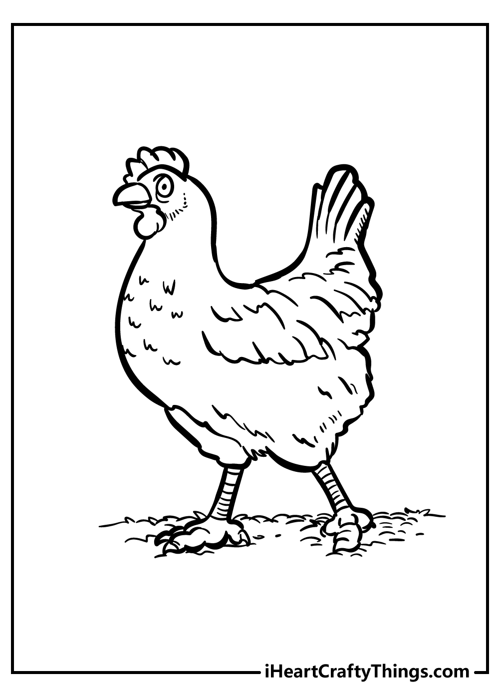 Silkie Chicken Coloring Pages
