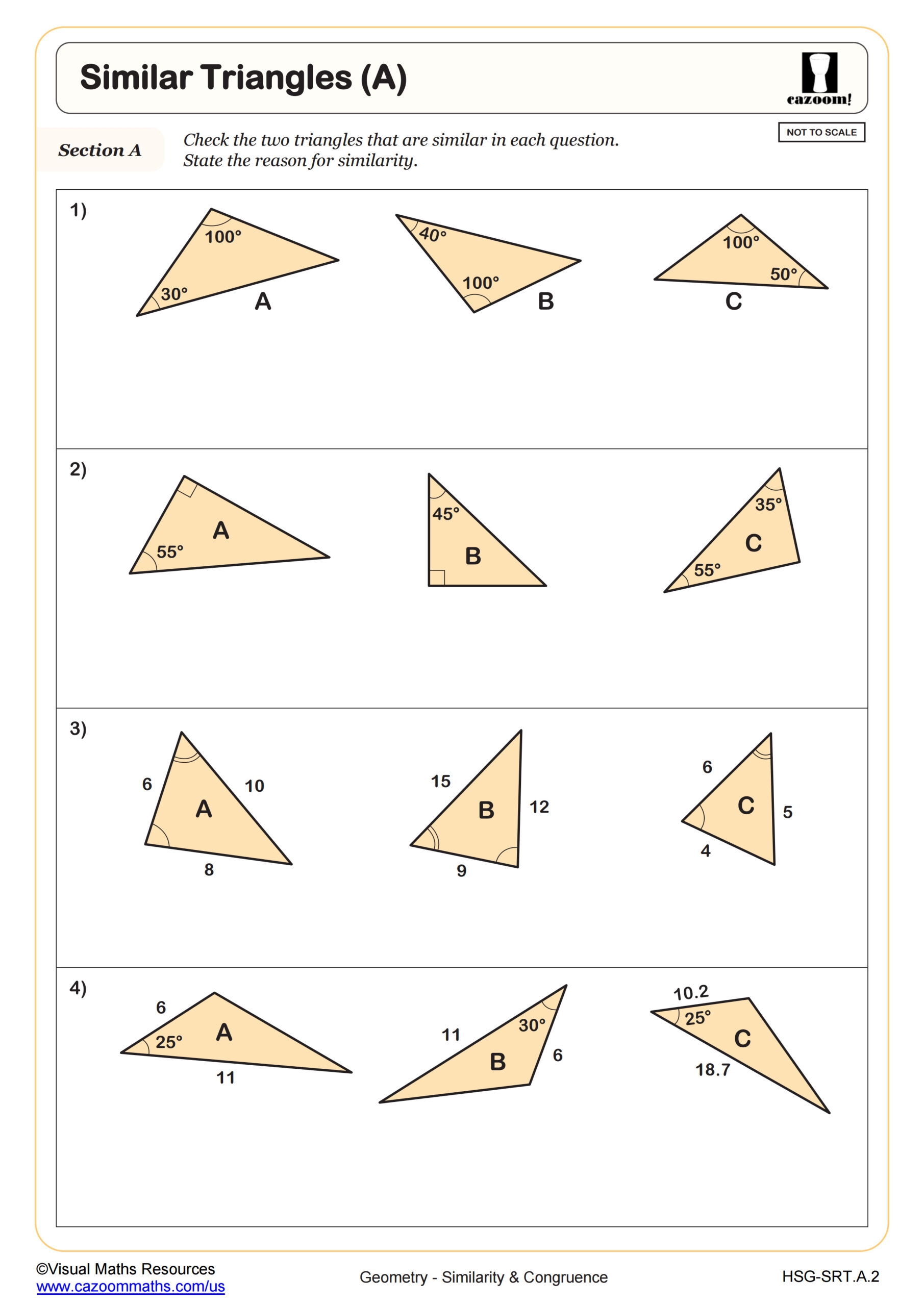 Similar Shapes Worksheet 8th Grade PDF Worksheets Worksheets Library
