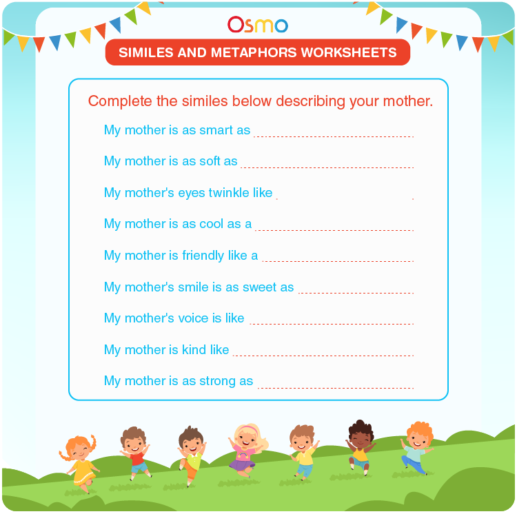 Similes And Metaphors Worksheets Engaging Exercises For Figurative 