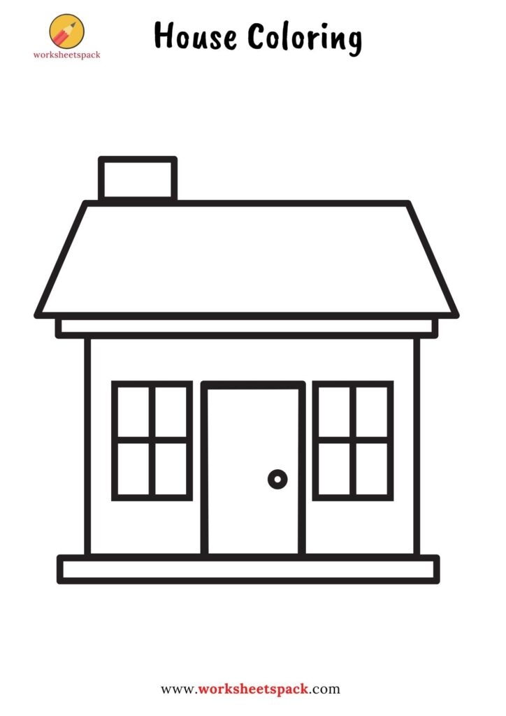 Simple House Coloring Pages Simple House Coloring Pages