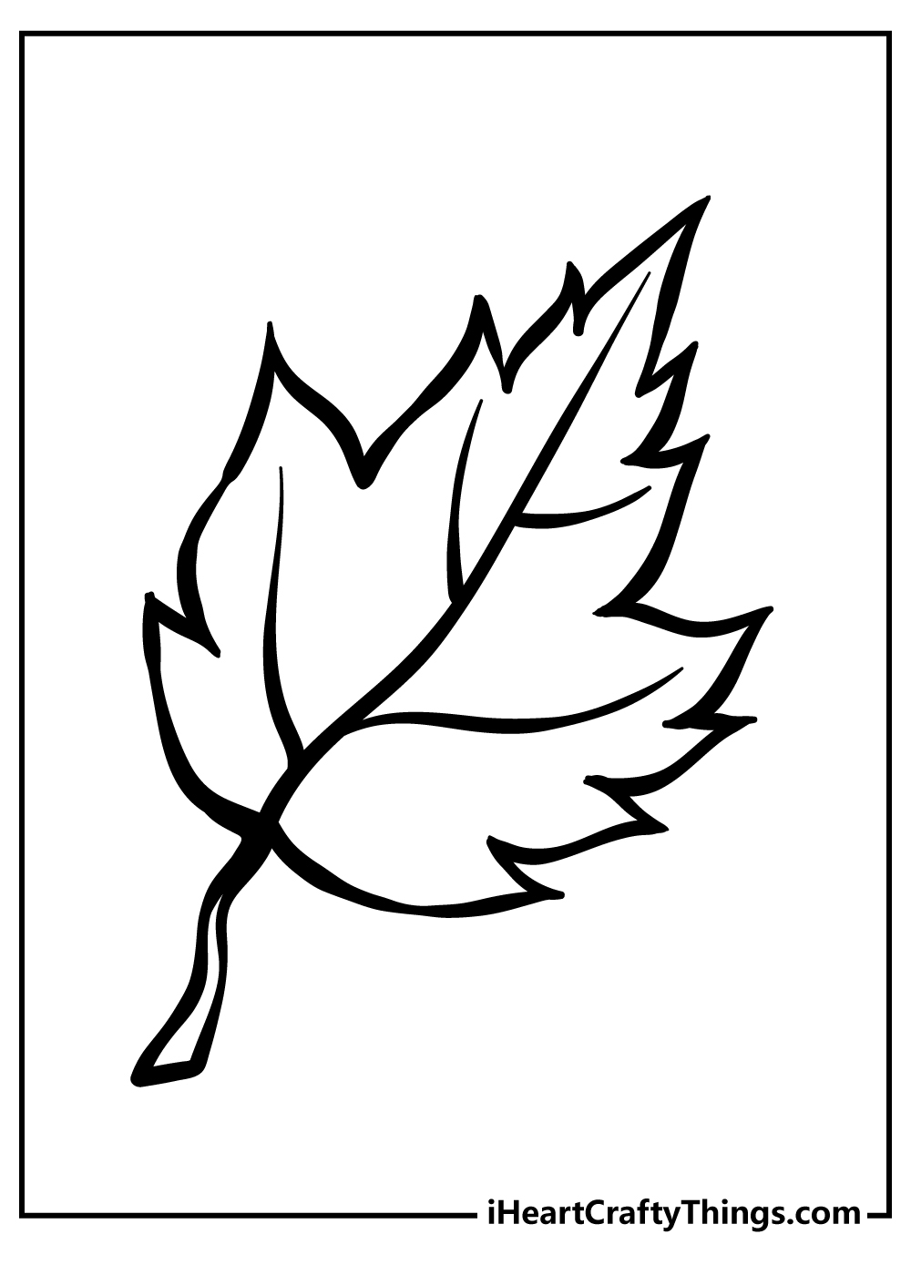 leaf coloring page