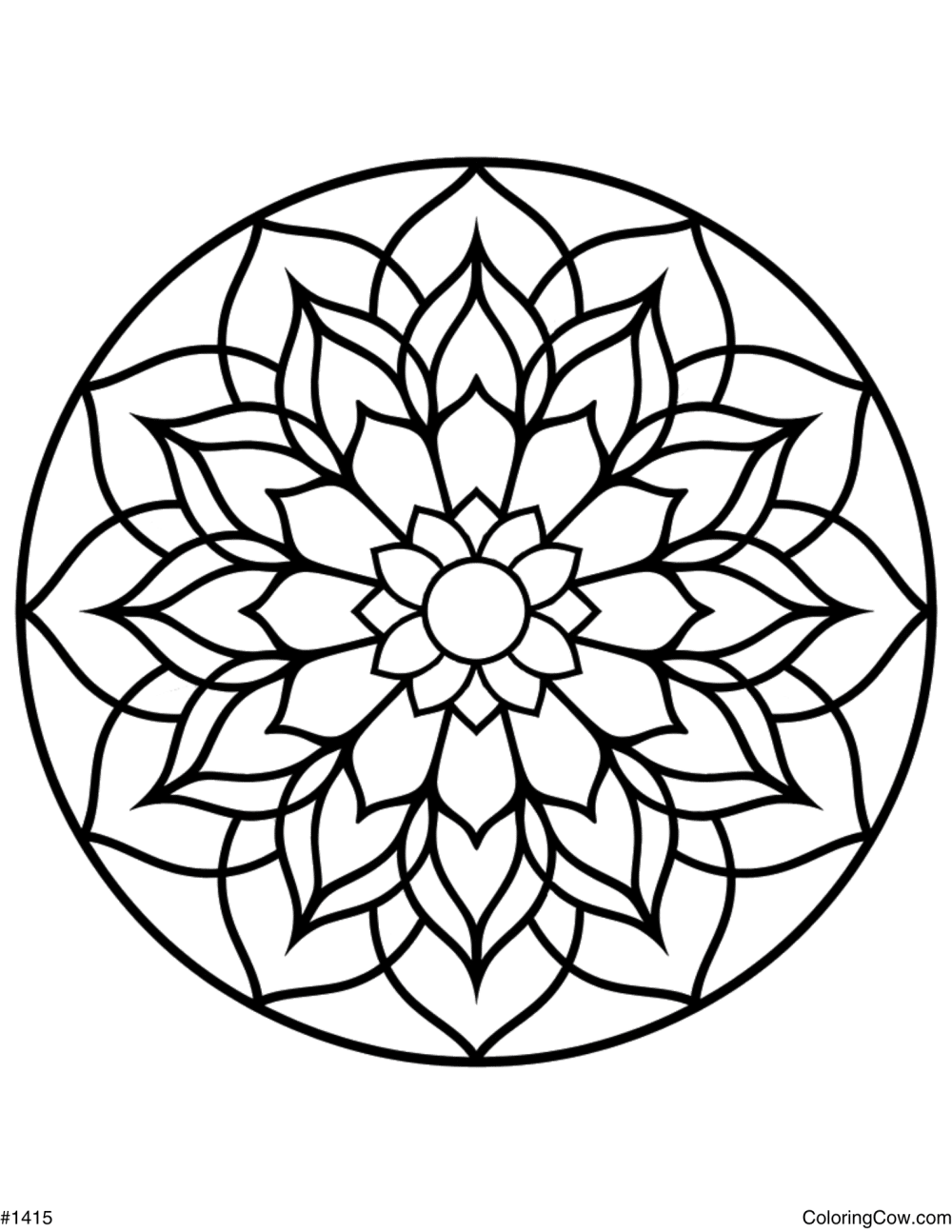 easy mandala coloring pages