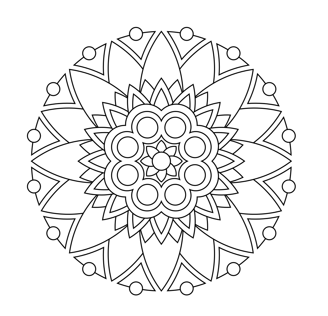 Simple Mandala Coloring Pages At GetColorings Free Printable 