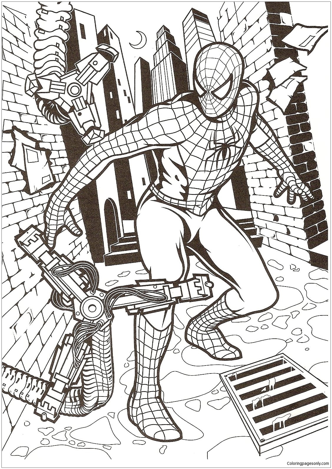free coloring pages spiderman
