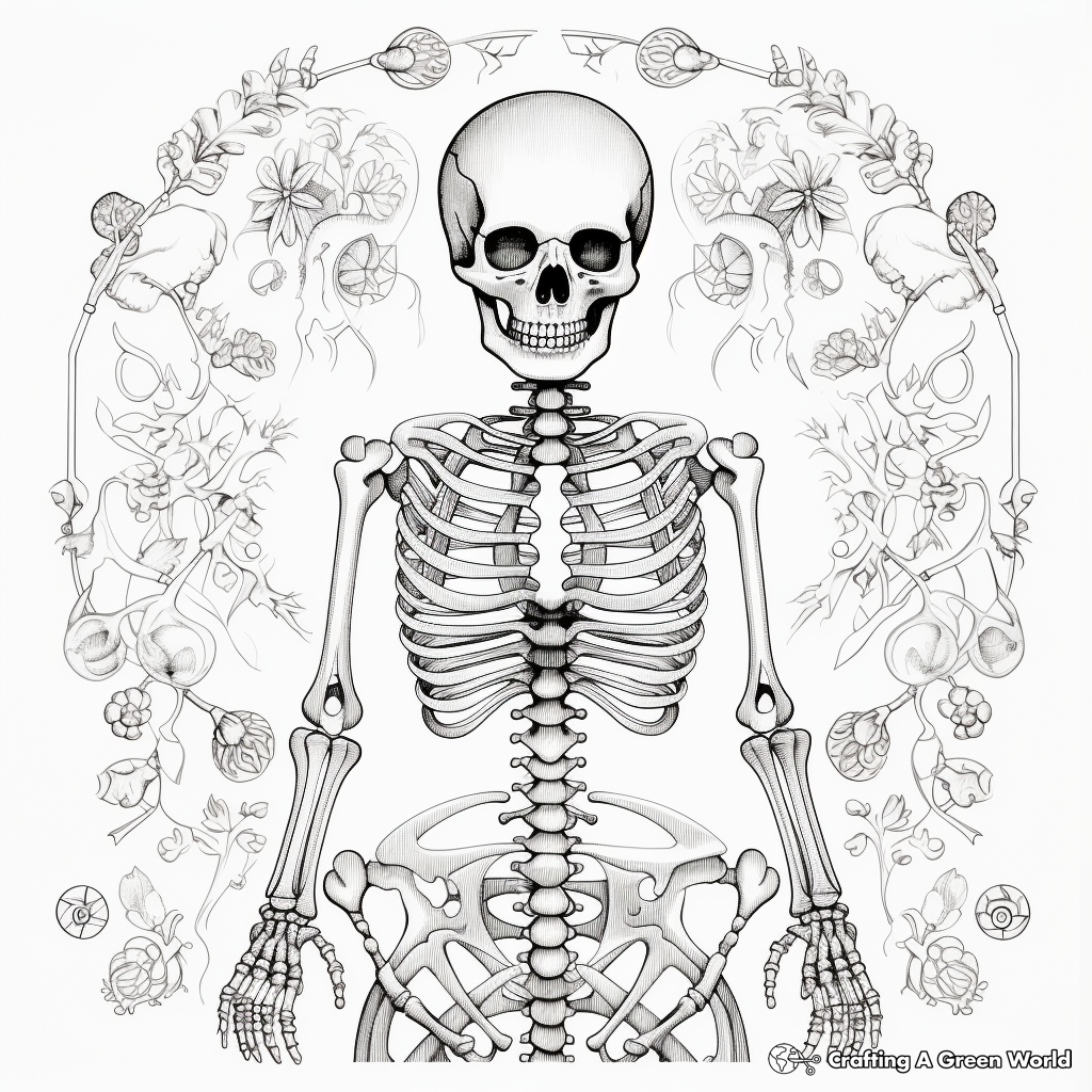 skeleton coloring pages skeleton coloring pages