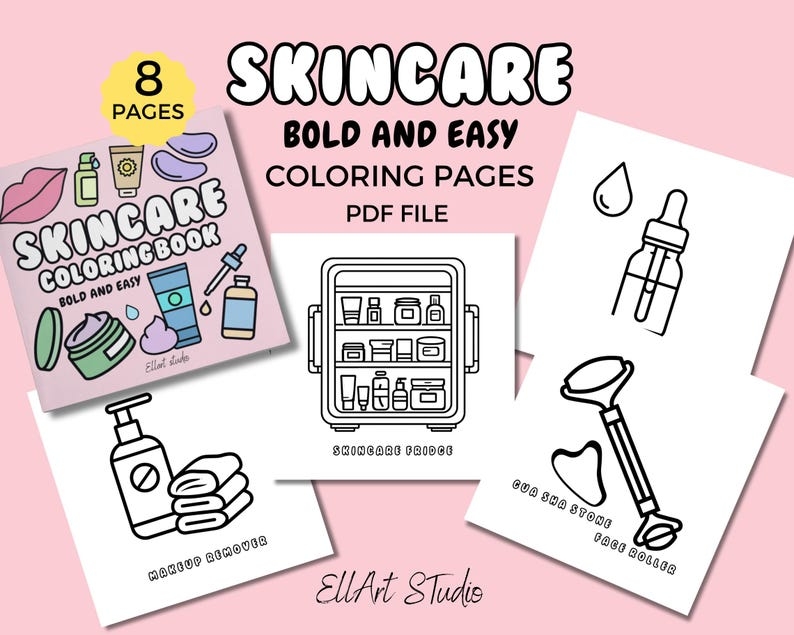 Skincare Bold And Easy Coloring Pages Relaxing Bold Coloring Book For