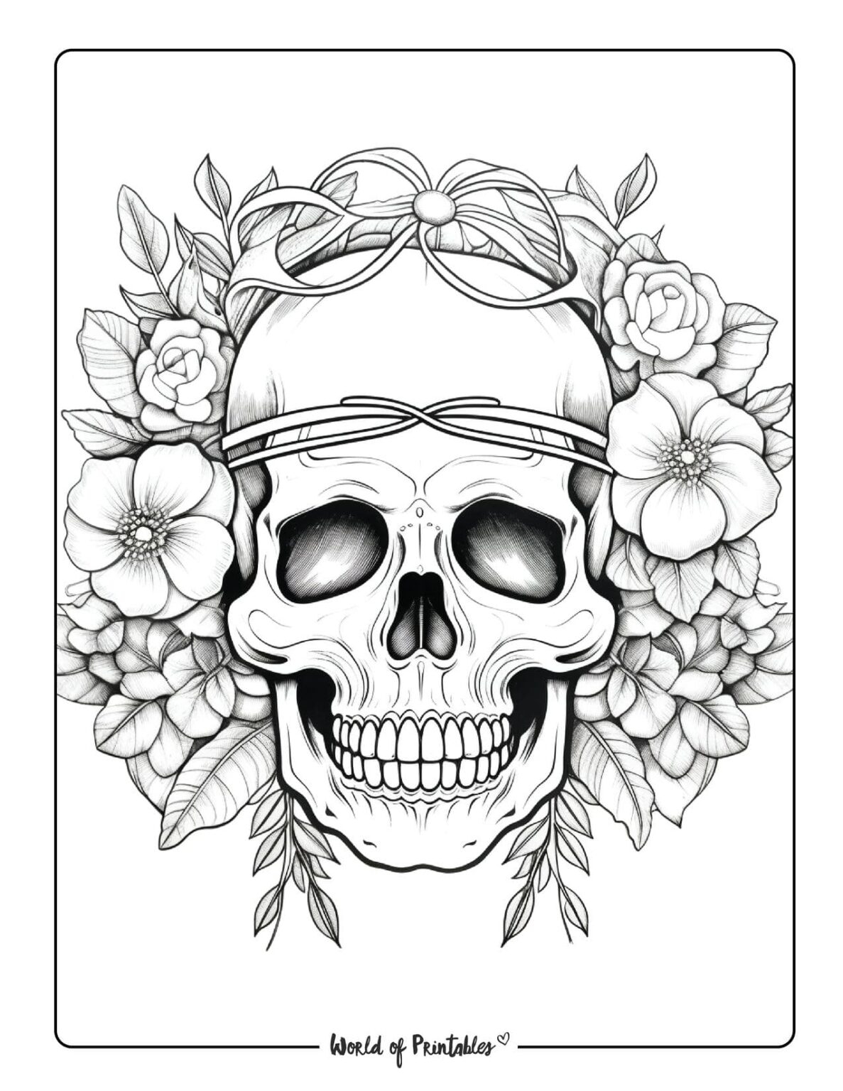 Skull Coloring Pages World Of Printables