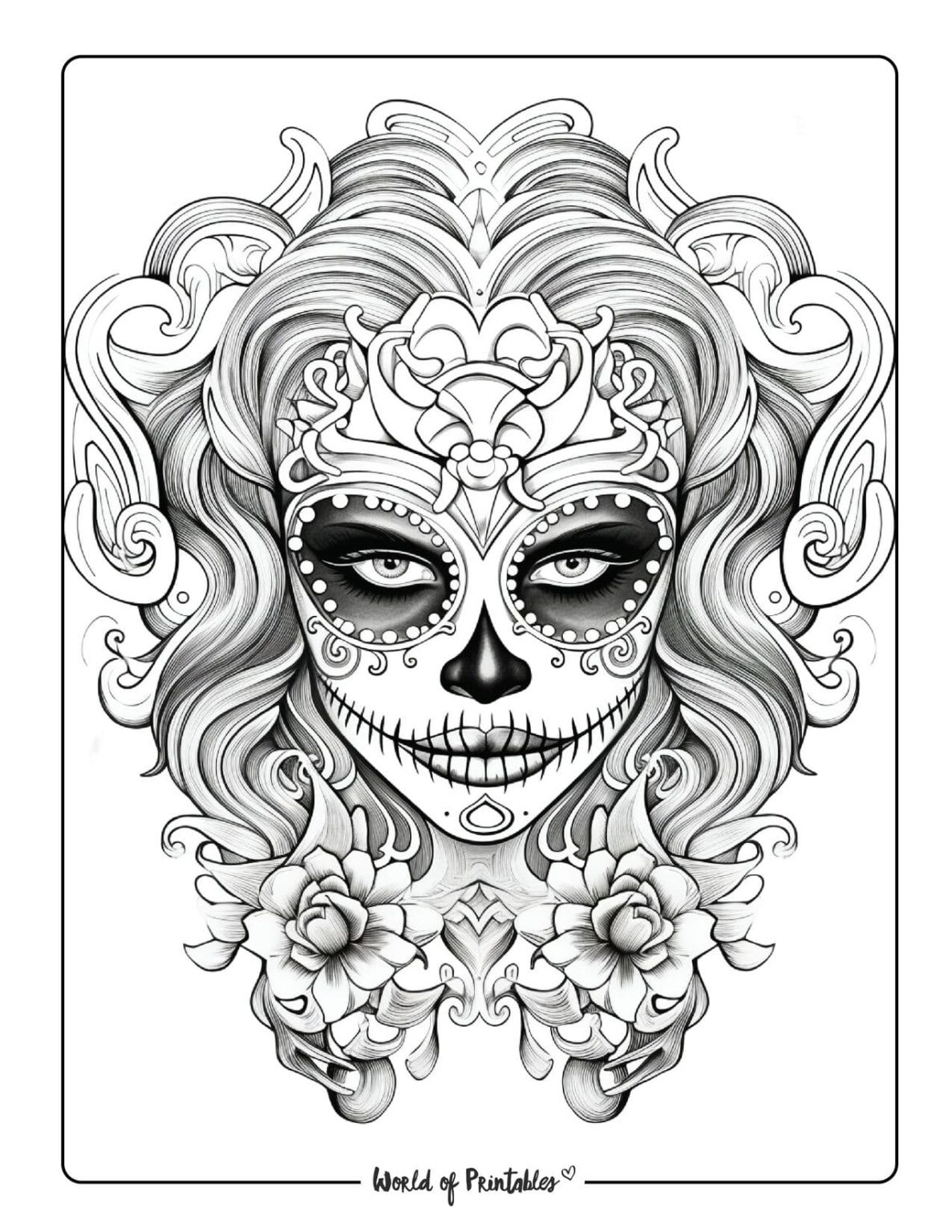Skull Coloring Pages World Of Printables