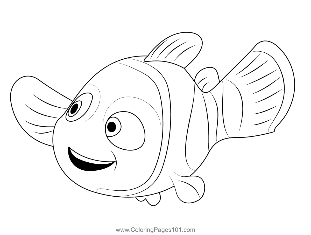 Smiling Nemo Coloring Page For Kids Free Finding Nemo Printable Smiling Nemo Coloring Page For Kids Free Finding Nemo Printable