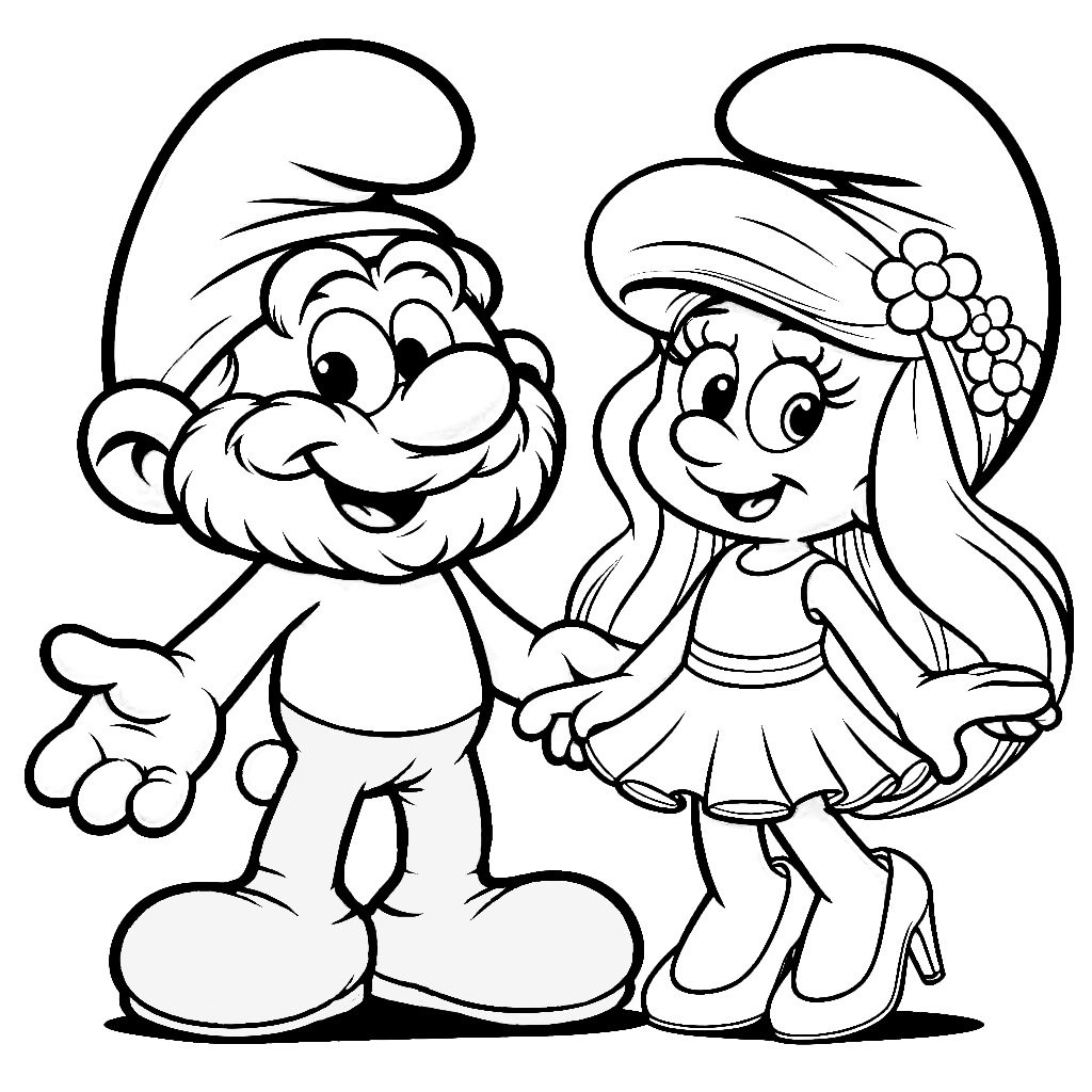 Smurfs Coloring Pages 4 Free Printable Sheets