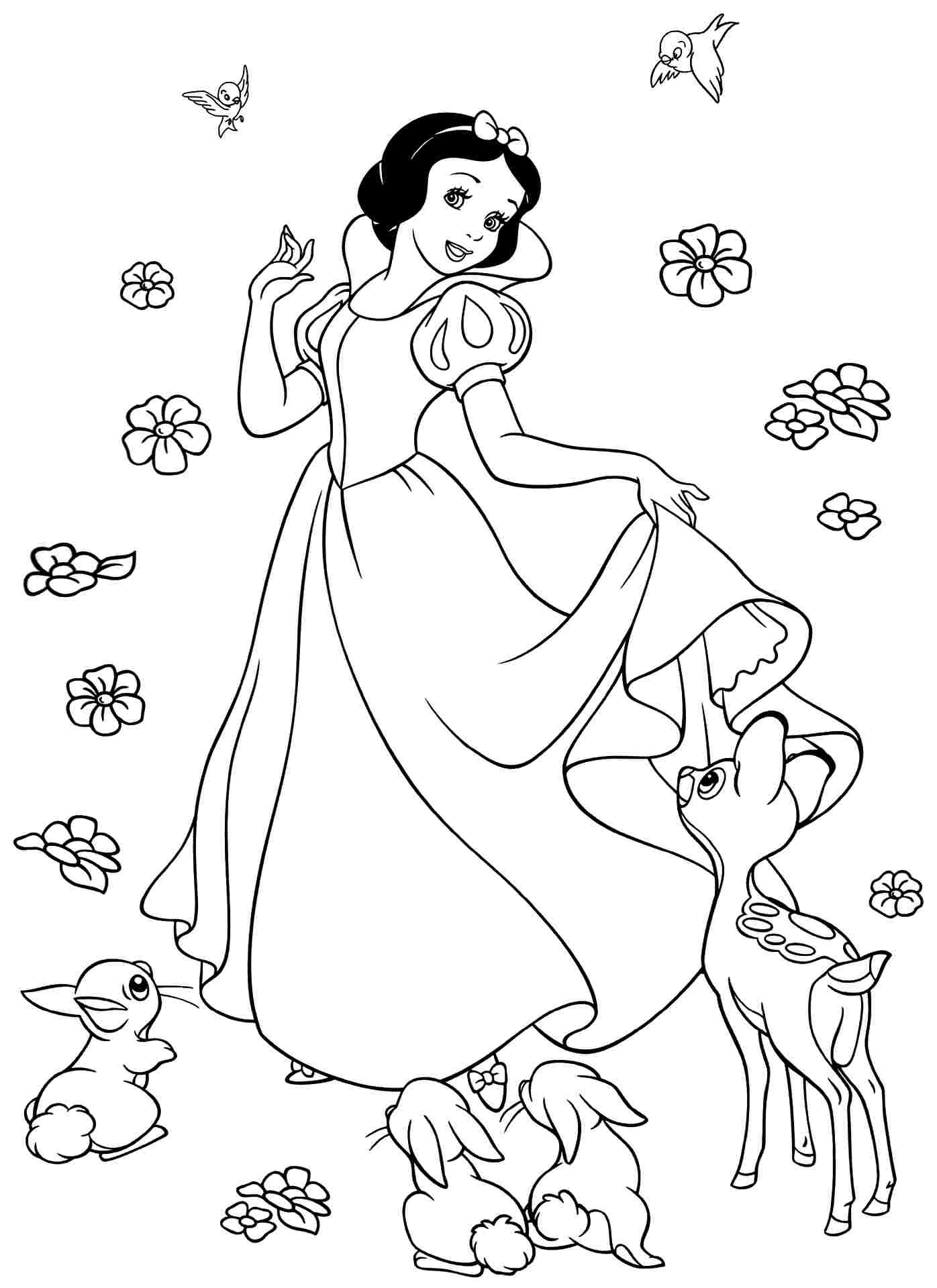 Snow White Coloring Pages Free Printable Printable Snow White Coloring Pages Free Printable Printable