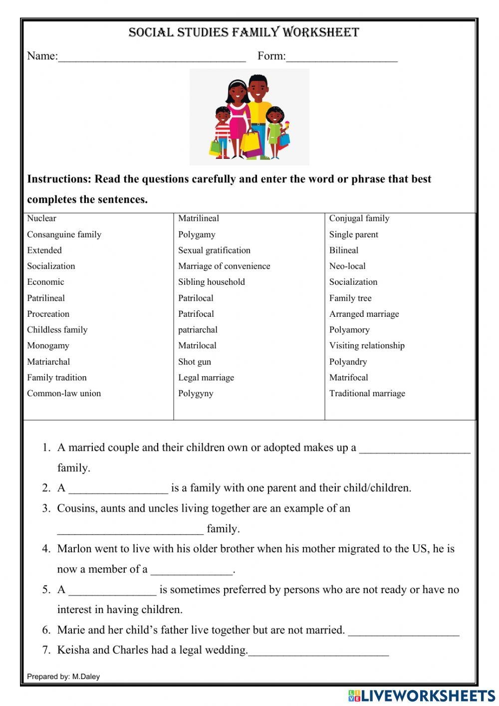 Social Studies Concepts And Meanings Matching Pairs Worksheet 