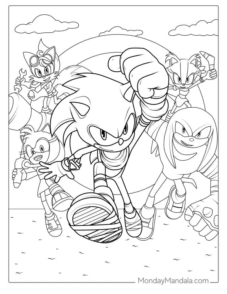 sonic and friends coloring pages sonic and friends coloring pages