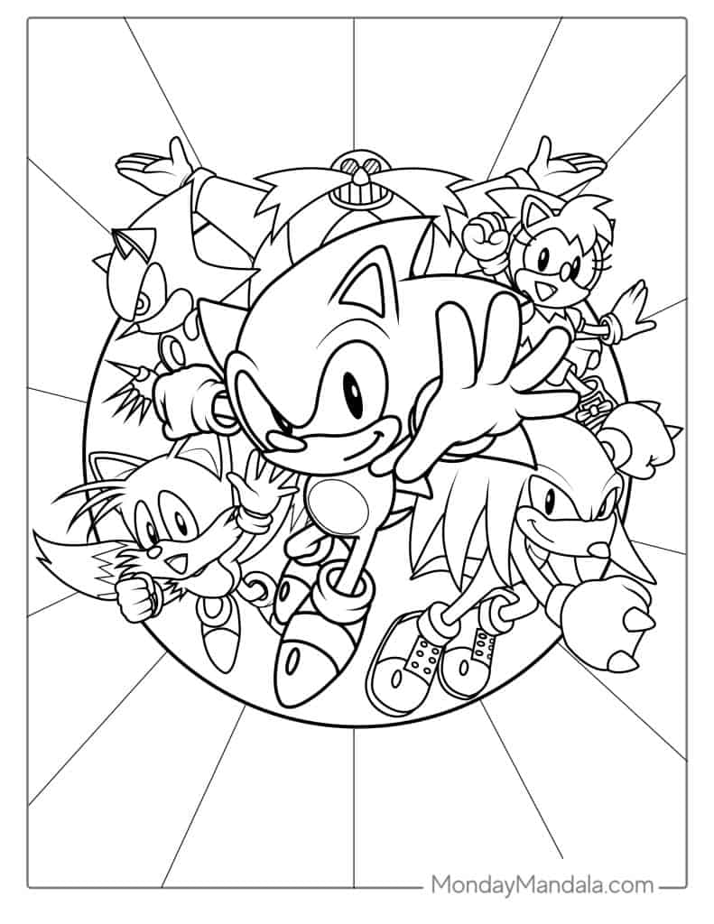 Sonic Coloring Pages Sonic Coloring Pages