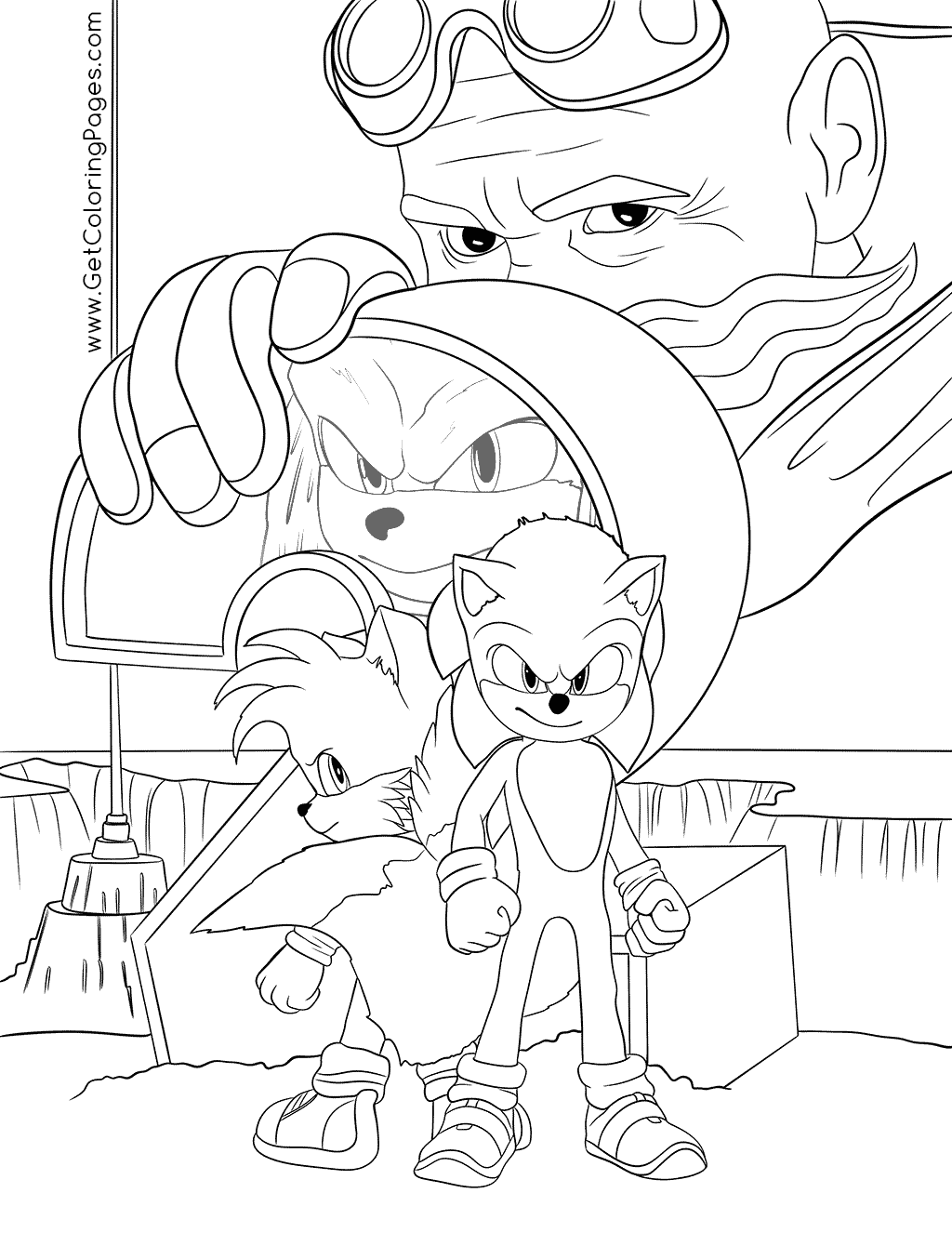 sonic 2 coloring pages