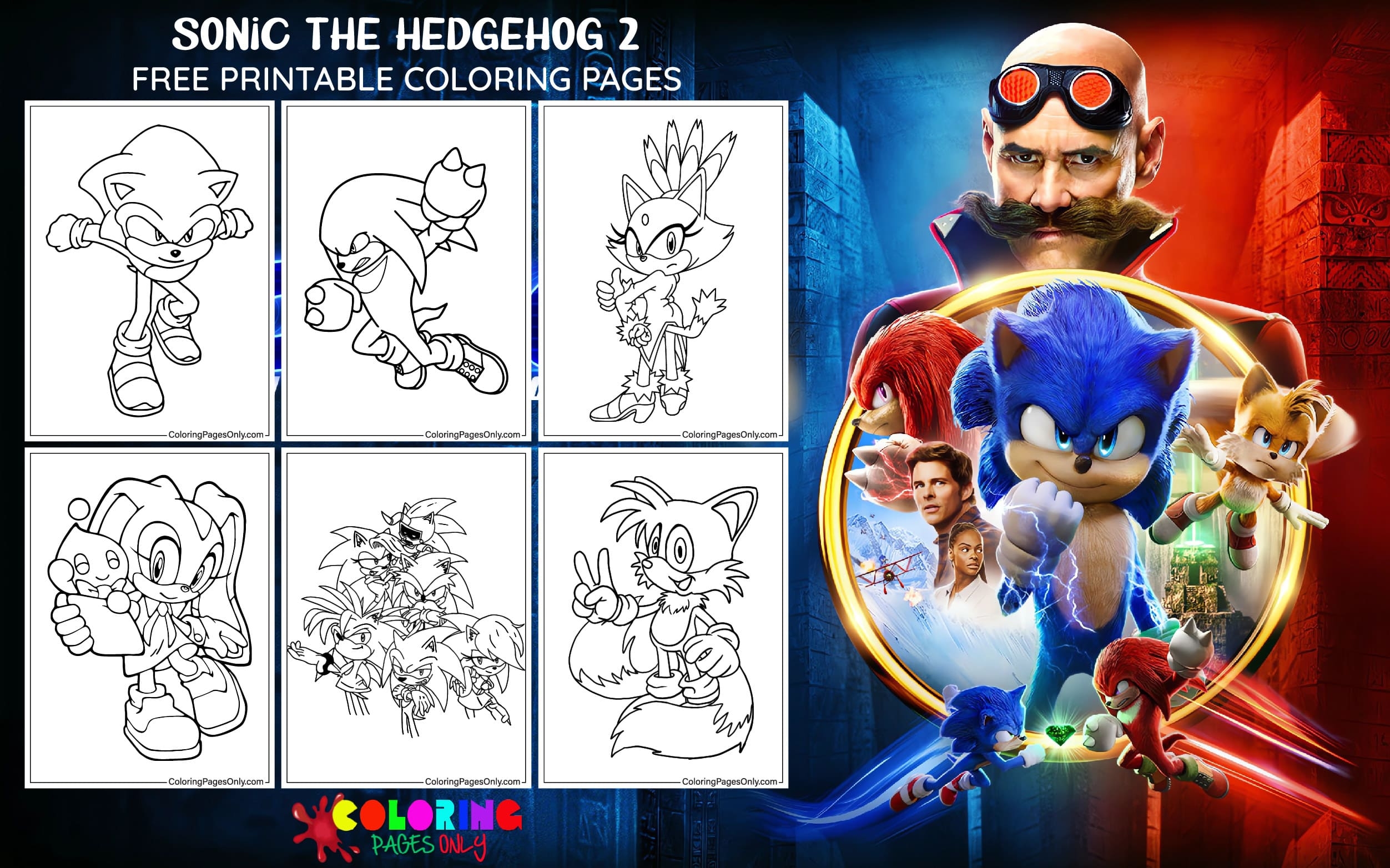 Sonic The Hedgehog 2 Pictures To Colour Infoupdate