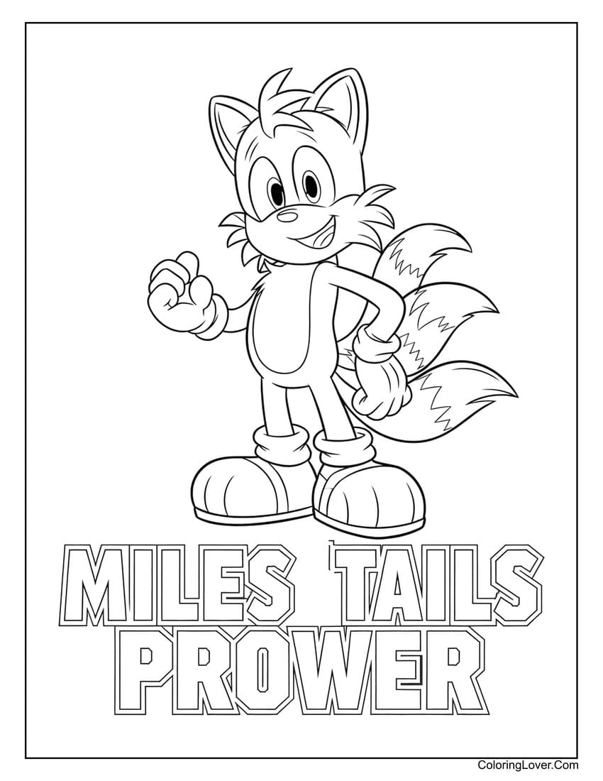 Sonic The Hedgehog Coloring Pages Tails Sonic The Hedgehog Coloring Pages Tails