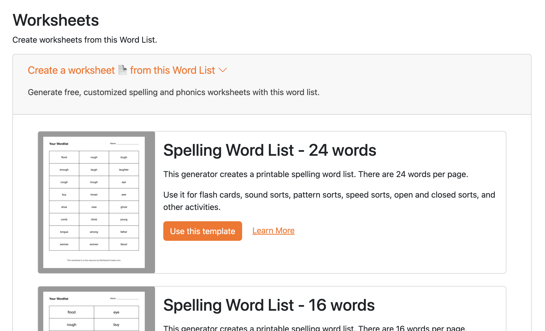 Spelling Worksheet Creator Spelling Worksheet Creator