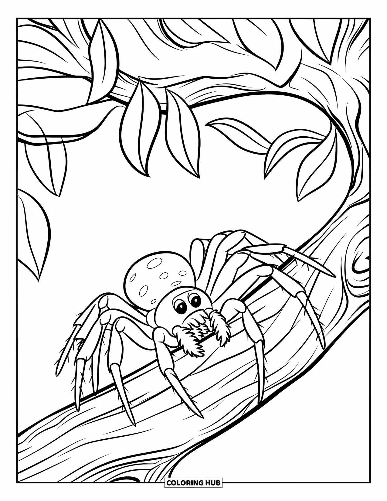 Spider Coloring Pages Tarantula Kids Printable Spiders Color Scary 